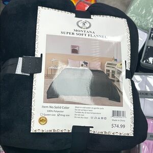 Super Soft Flannel Bedding Set - Black